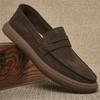 Fashion Vintage Man Casual Shoes Genuine Leather Slip-on Light Comfortable Driving Loafers Moccasins For Men Party Wedding Flat