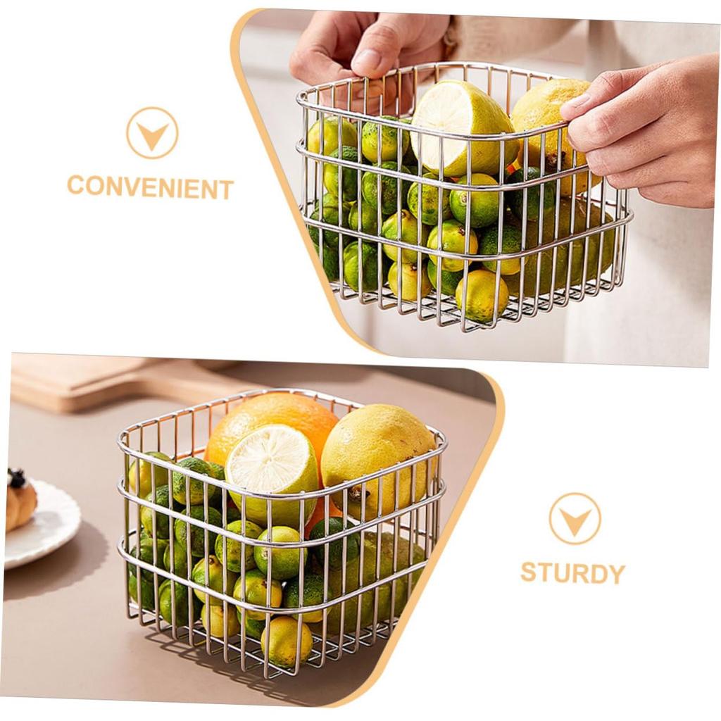 1PC, Stainless Steel Storage Basket, Kitchen Basket, Fruit Basket, Kitchen Storage Basket