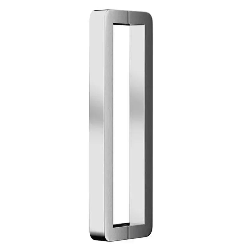 1 pár madla na skleněné dveře z nerezové oceli, čtvercové trubkové úchytky, kartáčované, zesílené, knoflíky na posuvné stodolové dveře, kuchyňské, koupelnové doplňky