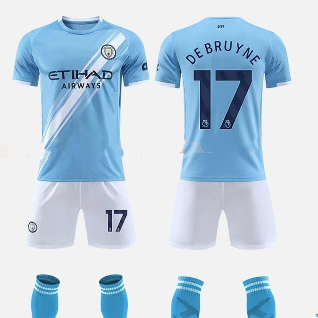

Man City 25/26 Home Jersey #9 Haaland | Sky Blue Sash Kit | Kevin De Bruyne Option S