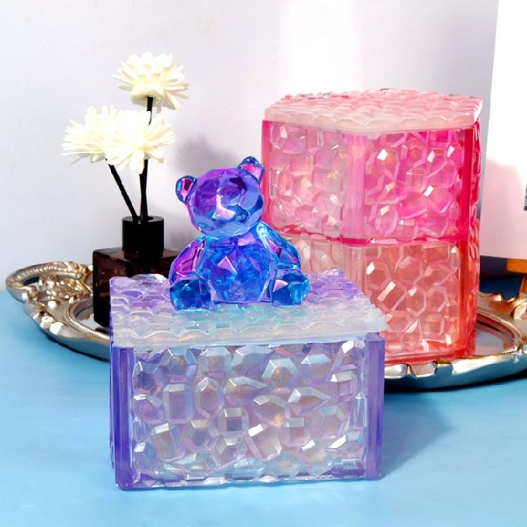 Box Resin Mold Storage Box Resin Molds Silicone Jewelry Box Resin Mold with Lid