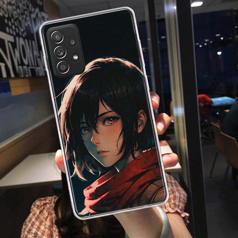 Character MIKASA Phone Case For Samsung A15 A25 A35 A55 A16 A26 A36 A56 Galaxy A12 A22 A32 A52S A05S A02S A72 A42 A6 A7 A8 A90 A