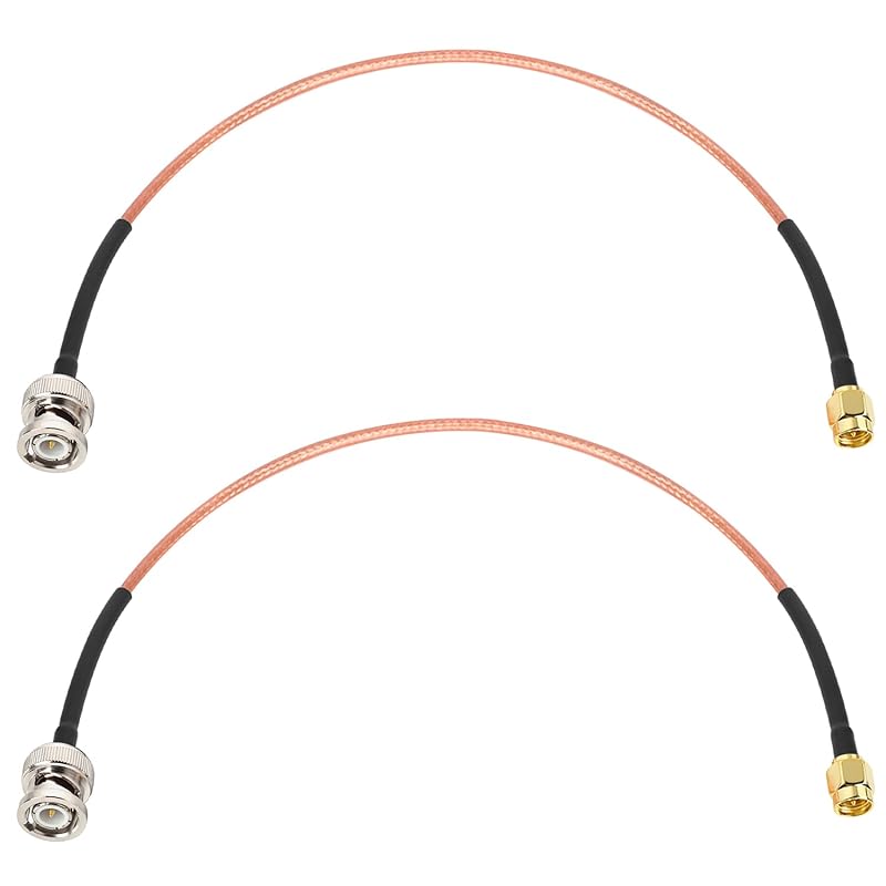 SMA Male to BNC Male Cable 1ft,2 Pack SMA to BNC Cable RG316 SMA BNC Adapter Cable for RF Applications/Antennas/Wireless LAN Devices/Wi-Fi Radios
