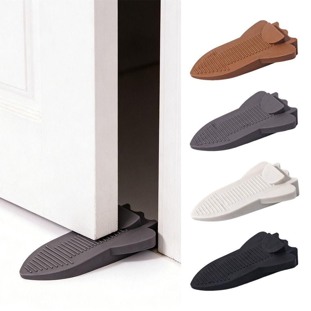 Invisible No Drilling Door Stopper Floor Mounted Door Holders Door Stop Wedges  for Door Bottom