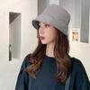 Plush Fisherman Cap Suede Wool Basin Sun Cap Outdoor Bucket Hat  for Women