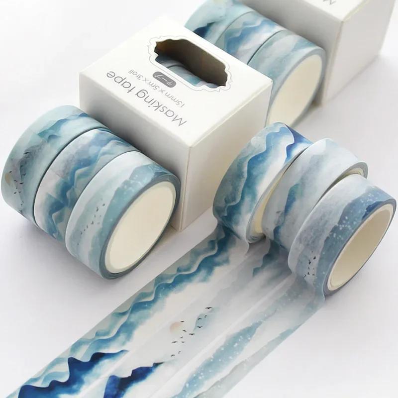 3 Rolls Per Box Landscape Series Decorative Tape Hand Account Collage DIY Decorative Materials Student Gift Decorative Tape