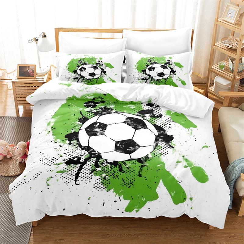 Football Bedding Boy Sports Duvet Cover Set King Size Youth Bed Comforter Set Fashion Comforter Cover Bedding Sets Bed Set