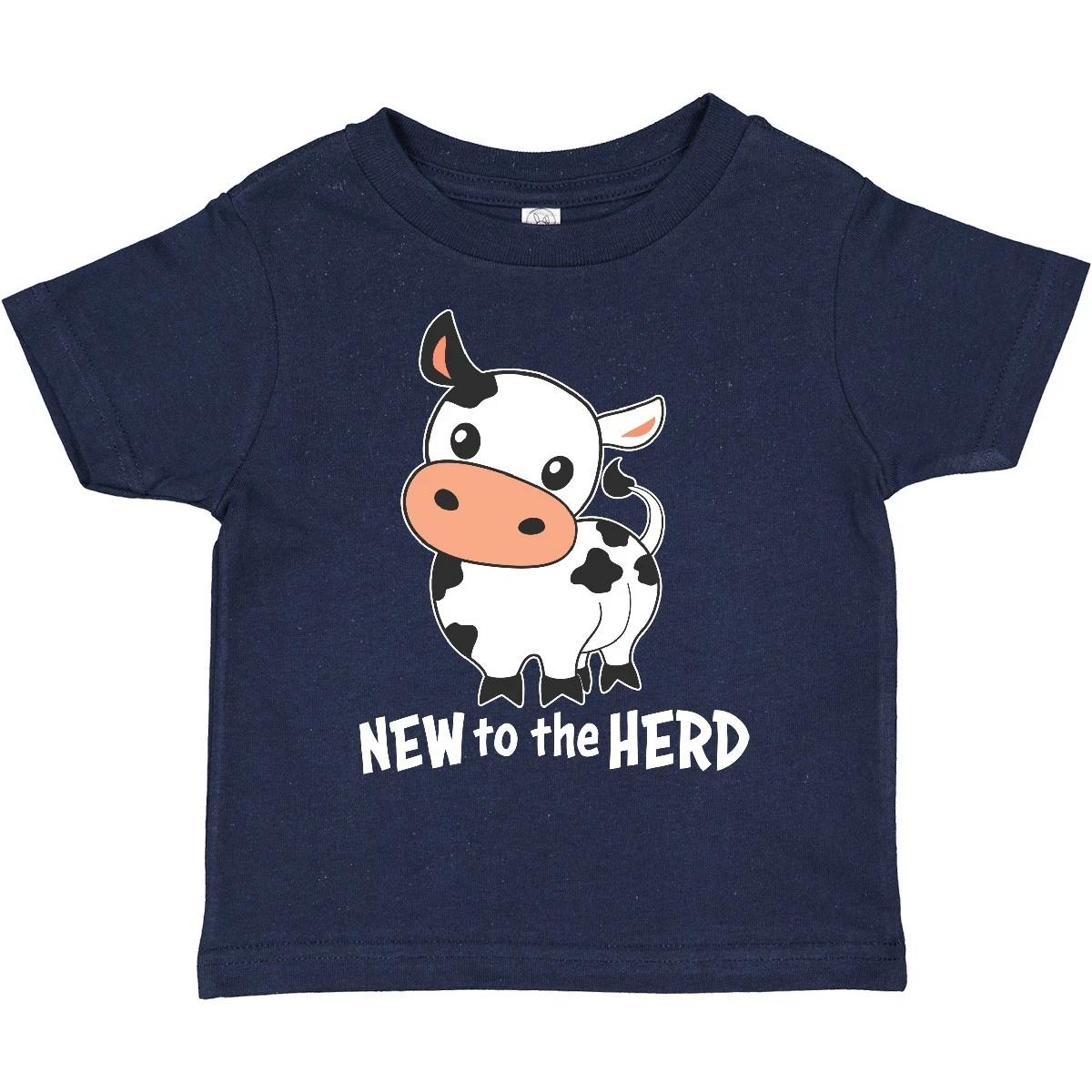Inktastic New To The Herd- Cute Cow Toddler T-Shirt Child Children Farm Farmer 150