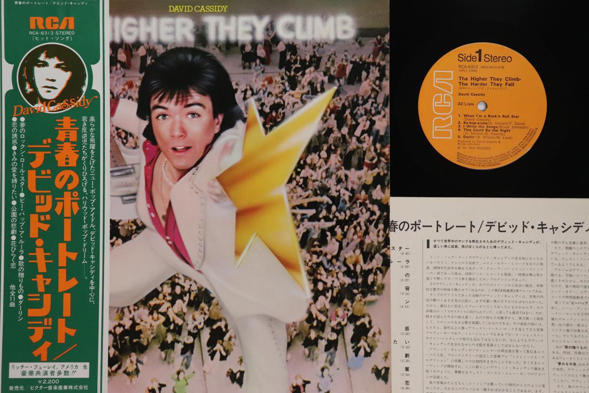 

Виниловая пластинка DAVID CASSIDY Higher They Climb The Harder They RCA6313 RCA 1975 Япония Obi Поп Б/у