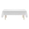 White Tablecloths for Rectangle Tables, 6 Pack, 60 X 102 Inches, Reusable and Machine Washable Table Clothes, Wrinkle-Resistant Polyester Fabric Table
