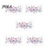 5 Sheets Colorful Butterfly Flower Tattoo Stickers, Waterproof Temporary Body Art, Hypoallergenic Floral Chest Back Decals for Women Girls