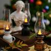 Dekorativer Retro-Kerzenhalter Kerzenständer Lampe mit Knopfzellen-Batterie Tischleuchte Öllampe