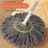 Large Area Hand-Free Lazy Mop with Removable Mop Head for Easy Wringing and One-Wipe Cleaning