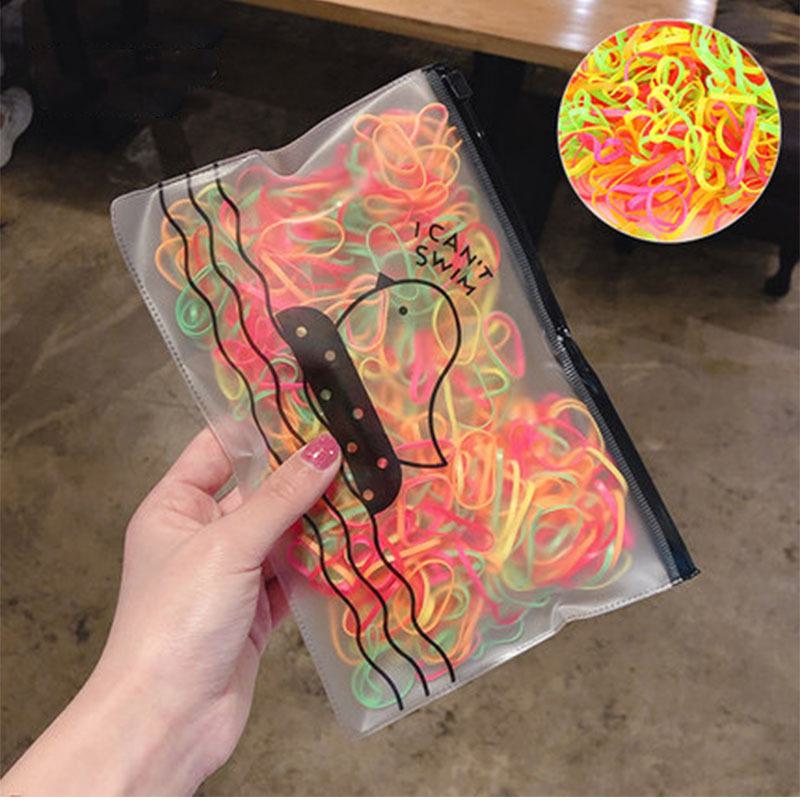 Disposable Rubber Hair Bands for Girls and Babies, Strong Grip, Gentle On Hair, Colorful Hair Accessories.