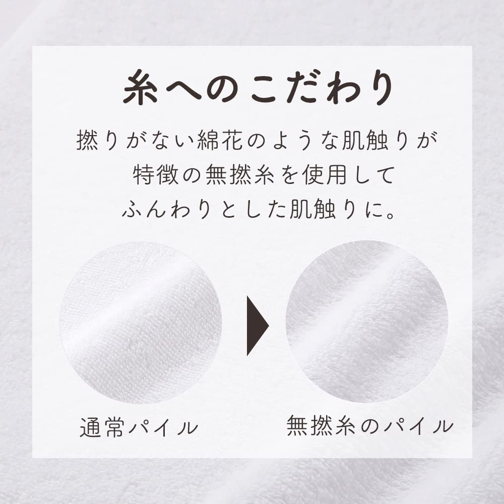 Towel Factory Lab Soft Face Towels, 5-Piece Set [Softy], White, Fluffy, 100% Cotton, Quick-Drying, 003, Approx. 34 X 80 Cm