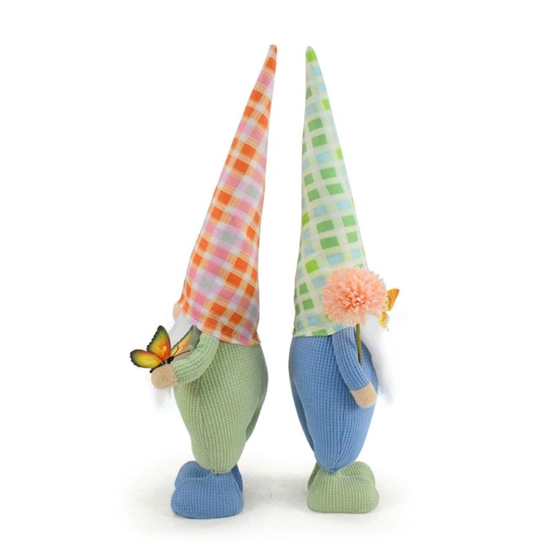 Gnome Plush Decorations Spring Summer Dandelions Butterfly Decor,Handmade Faceless Doll,Gnomes Ornament Home Decor