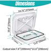 Marine Deck Access Hatch 10.63"×14.76" White/Black Rectangle Boat Hatch & Lid,Boat Deck Hatch Lids