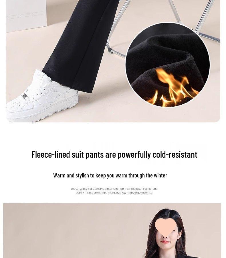 Černé zvonové kalhoty s vysokým pasem: Zeštíhlující rozšířené kalhoty na jaro a podzim.