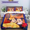 3pcs Beauty and the Beast Theme Mickey and Minnie Bedding Set Includes 1 Quilt Cover and 2 Pillowcases, Comfortable Bedding
