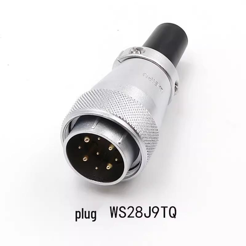 Weipu WS28 23-Pin Aviation Plug Connector, Male-Female Threaded, 479-Hole, 10P12, 16-Pin, 20/26-Pin