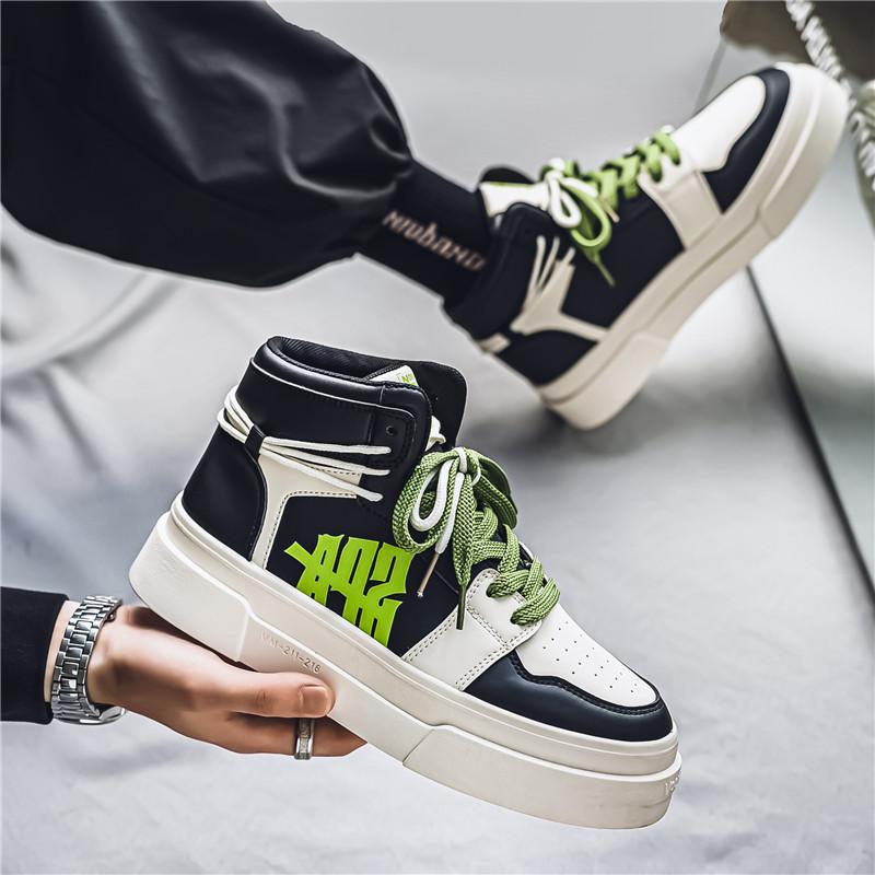 Men's New Autumn Shoe Interior Height Increasing Shoes Casual Commuting Shoe High Top Board Shoes Popular Fashionable Men's Shoe