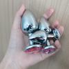 NOVO Plug Anal de Metal Aço Inoxidável para Iniciantes Brinquedos Sexuais Brinquedos Anais Jogo para Adultos Masturbador Anal Expansor Diamante Rolha