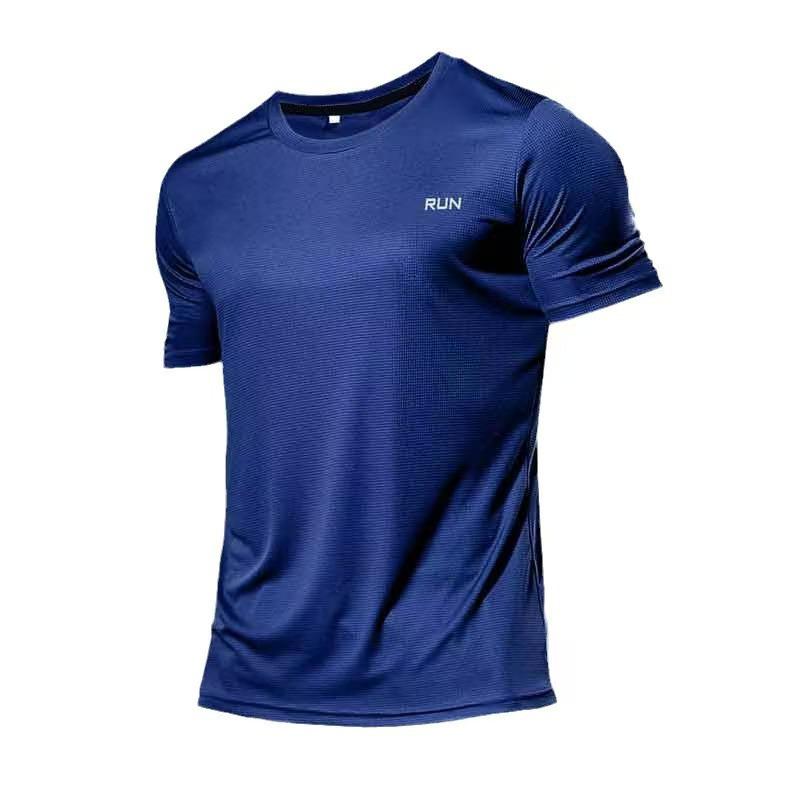 Men's Summer Quick-Dry Breathable Running T-Shirt - Casual Loose Fit, Round Neck, Short Sleeve Fitness Top