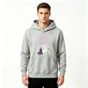 Men's Anime Character Print Pullover Hoodie Casual Long Sleeve Light Purple Graphic Sweatshirt