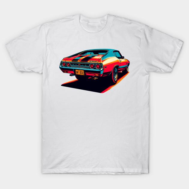 

Men Black Print T-shirt Chevrolet Chevelle No-Cut Transfer Paper Print Cotton Tshirt M білий