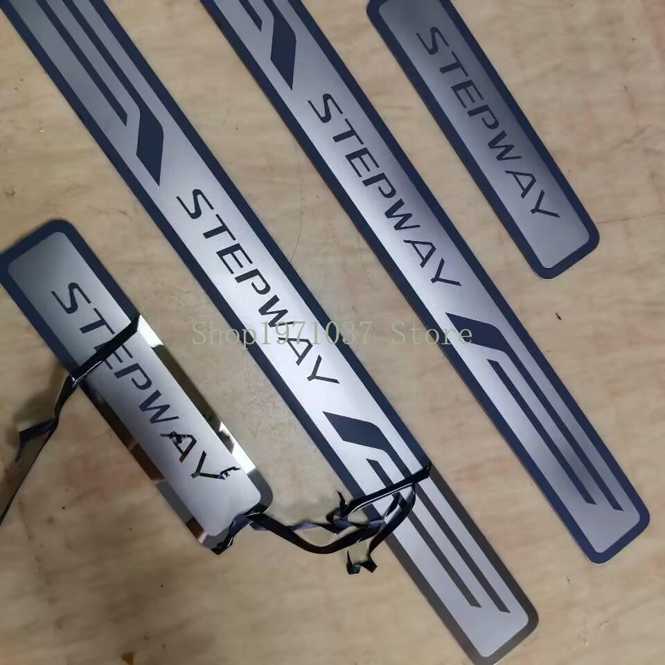 Car Accessories 2013-2023 For Dacia Sandero 2 Stepway Stainless Door Sill Car Door Cover Outside Door Sill Protector Plate