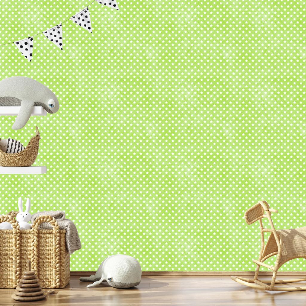 Lime Stars Wallpaper for Living Room and Bedroom 50x1000