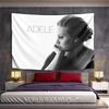 Cozy Singer Profile Text Gray Portrait Wall Tapestry, Gray Fresh Look, Ideal for Nursery Playroom and Reading Corner with Fun with Tone