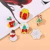 Original Christmas Brooch Christmas Tree Snowman Christmas Socks Christmas Gift Bag Clothes Decoration Oil Drop Brooch