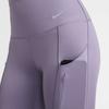 Nike Pantalones Deportivos 3/4 de Alto Rendimiento de Secado Rápido de Cintura Alta Ajuste Slim para Mujer Parte inferior Morado DQ5640509