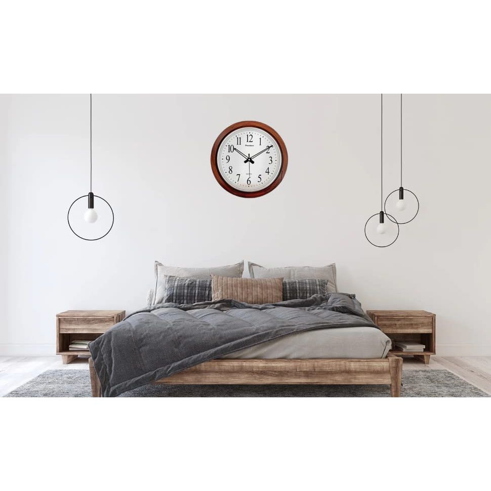 Wooden Analog Wall Clock 18-Inch (42 X 42 Cm) Home Big Size Living Room Hall Bedroom Stylish Clock