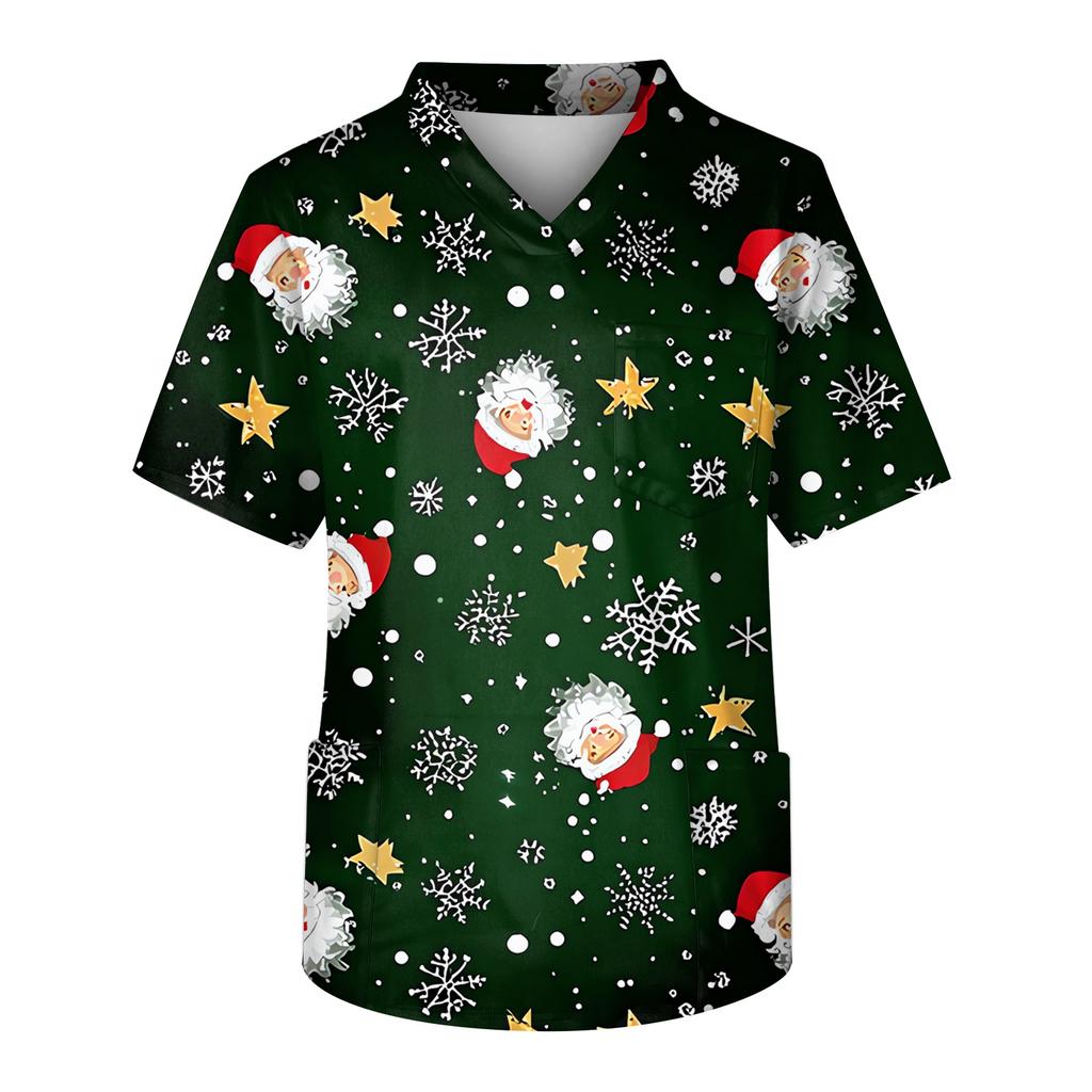 Pánská pracovní halenka s krátkým rukávem a výstřihem do V na hrudi