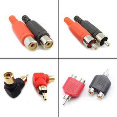 RCA Erkek Konnektör Dişi Jak Dönüştürücü Fiş M/F AV Ses ve Video Dönüştürücü Adaptör