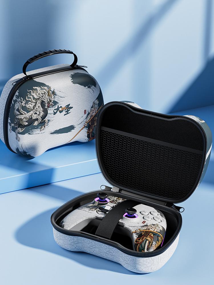 EVA-Controller-Tasche, stoßfest, tragbar, mit Netzfach und Tragegriff, Aufbewahrungsbox für Switch Pro/PS5/Xbox-Gamepads