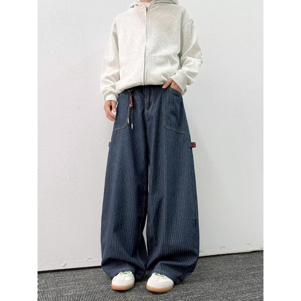Unisex High Waist Barrel Jeans Loose Fit Streetwear Wide Leg Jeans Vintage American Zip Fly Stretch Denim Trousers