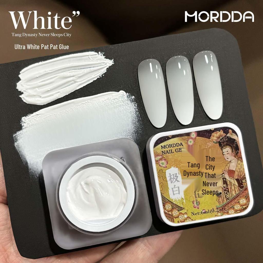 Nail Art Black & White Gel: No-wash, High Saturation, Thick Polish for Color Painting, Smudging, and Gradient Effects.