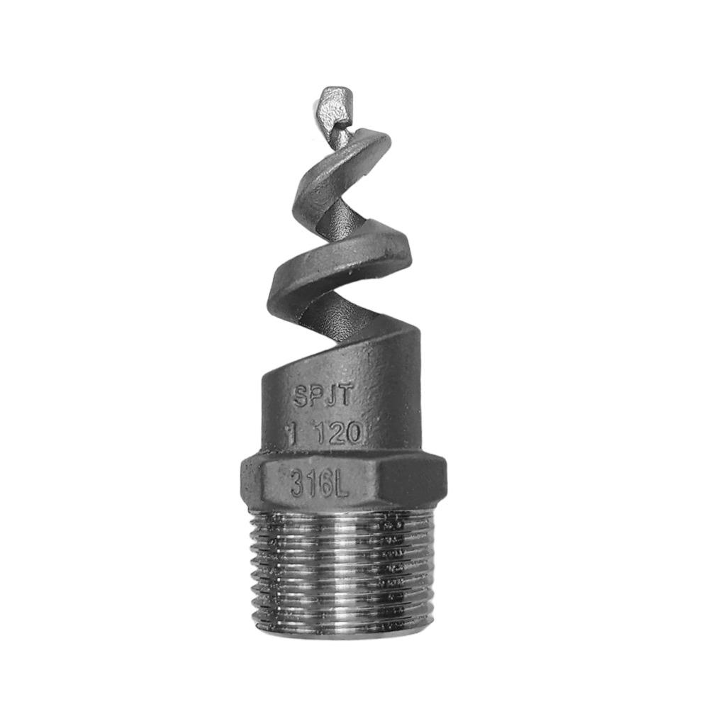 316L Stainless Steel Spiral Nozzle Male Thread Silver Spiral Cone Nozzle Joint Connector Pipe Fitting Water Pipe Fittings