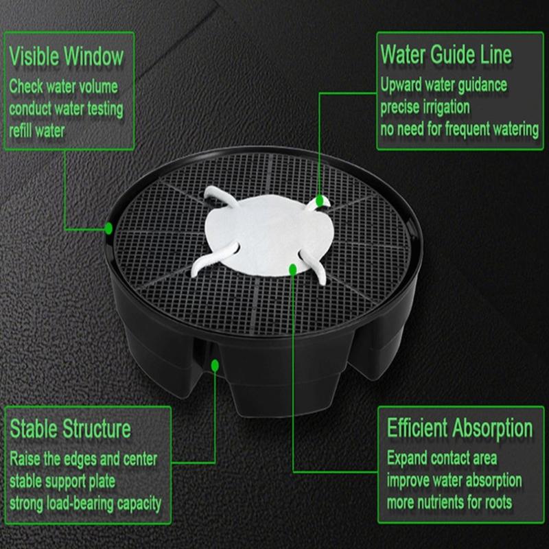 4pcs Auto Watering Plant Saucers Automatic Humidities Control Nonwoven Fabric Pot Trays for Indoor Outdoor Plant