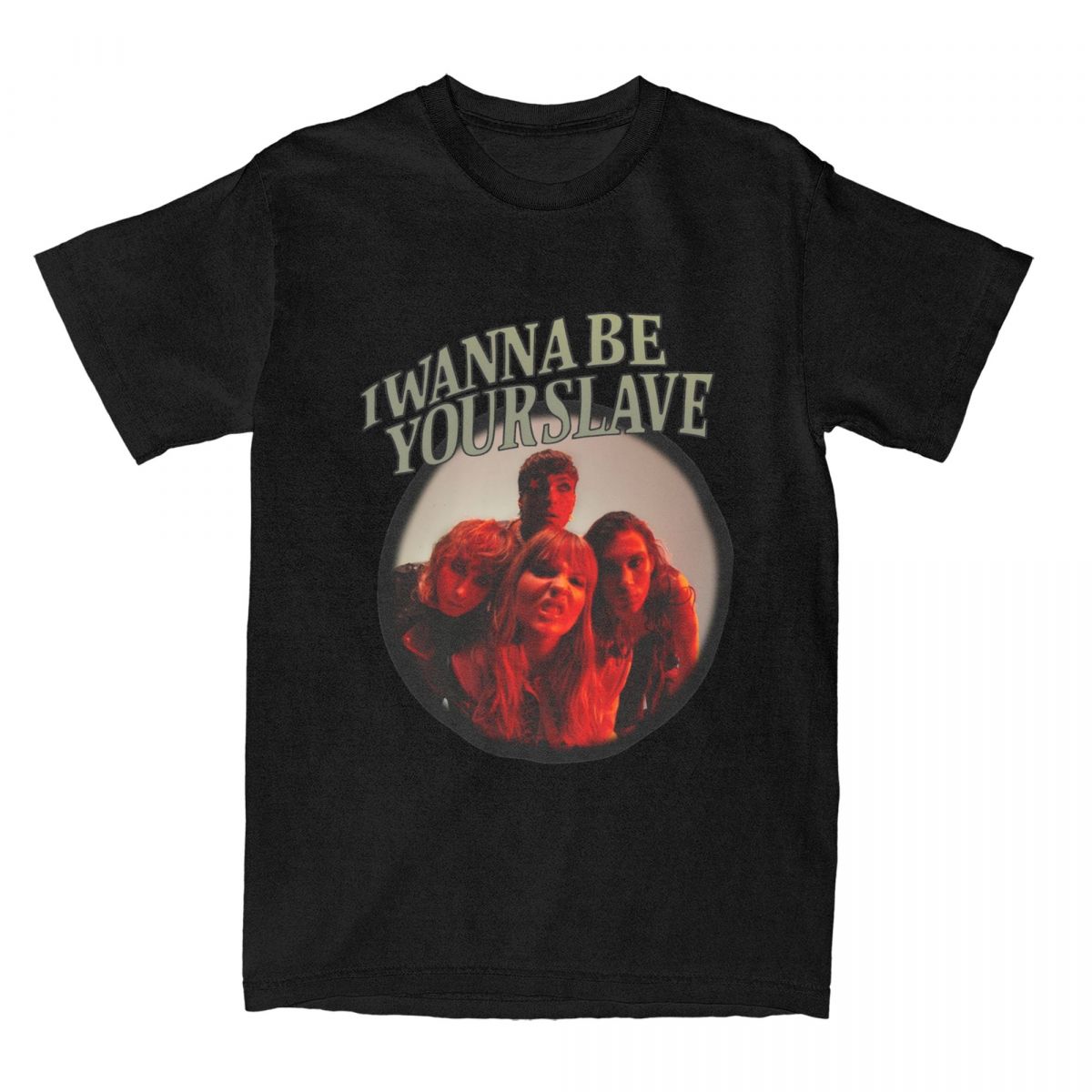 

Mens Rock Band Maneskin TShirts I WANNA BE YOUR SLAVE IWBS Cotton Tops Short Sleeve T Shirt ONeck Tee Shirt Large Size 4XL
