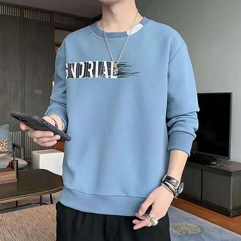 New Style Sweater Men'S Spring And Autumn Men'S Long Sleeved T-Shirt Pullover Round Neck Casual Bottoming Shirt Youth Trend Men'S Top