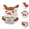 Cow Knitted Doll Office Decor Knitting Pendant Mini Decoration Small Lovely Gift Toy Birthday
