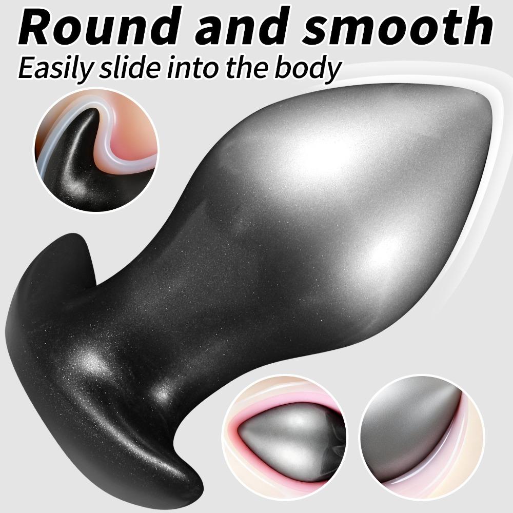 Butt Plug Silicone Anal Dilator Wearable Soft Liquid Silicone Adult Toy for Men Women