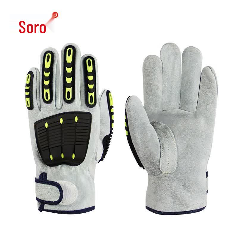 Anti-Impact TPR Leather Work Gloves