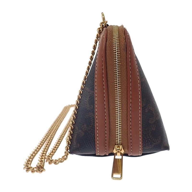 CELINE  10E382EGK.14ML Shoulder Bag Brown PVC Women