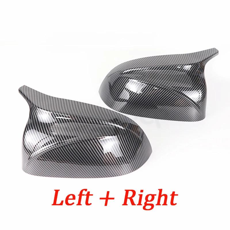 Complete Carbon Fiber Black Car Rear View Door Wing Side Mirror Cover Caps Shell Case For BMW X3 G01 X4 G02 X5 G05 2018-2024
