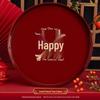 Red Wedding Toasting Tray: Tea, Fruit, Candy Dish – Wedding Supplies, Happy Tray by Wang Jin